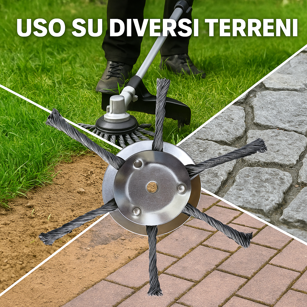 (SCONTO DEL 30%) Testina Tagliaerba in Acciaio Intrecciato 6 Fili