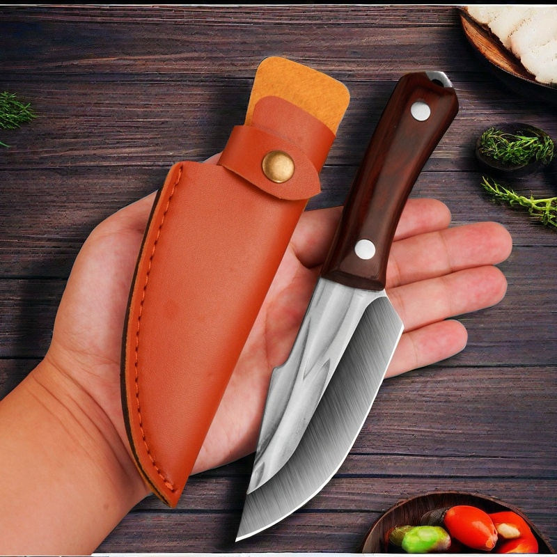 (OFERTA CALIENTE) Coltello da esterno forgiato in acciaio inossidabile, coltello multiuso portatile.