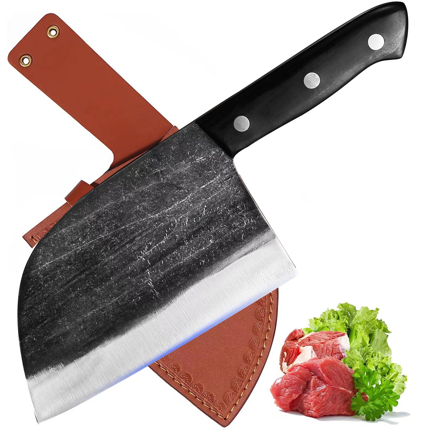 (OFERTA CALIENTE) Mannaia forgiata a mano ad alto tenore di carbonio