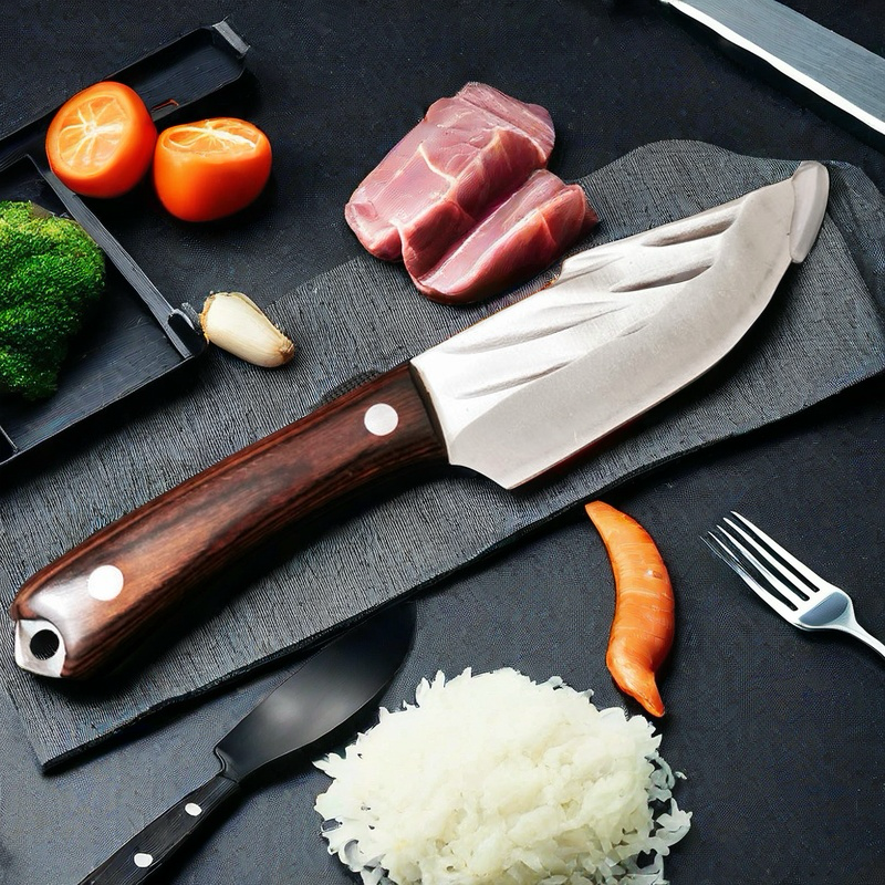 (OFERTA CALIENTE) Coltello da esterno forgiato in acciaio inossidabile, coltello multiuso portatile.
