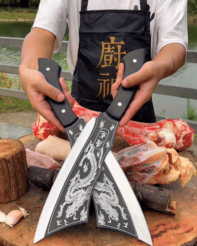 (OFERTA CALIENTE) Coltello Del Drago Nero Acciaio Al Titanio