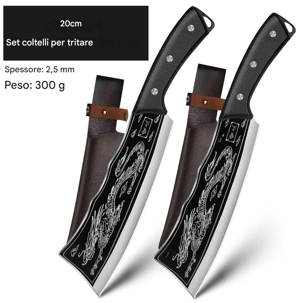 (OFERTA CALIENTE) Coltello Del Drago Nero Acciaio Al Titanio