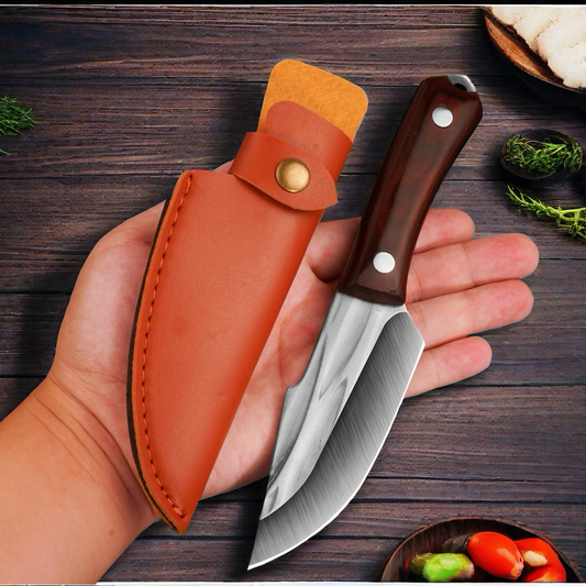 (OFERTA CALIENTE) Coltello da esterno forgiato in acciaio inossidabile, coltello multiuso portatile.