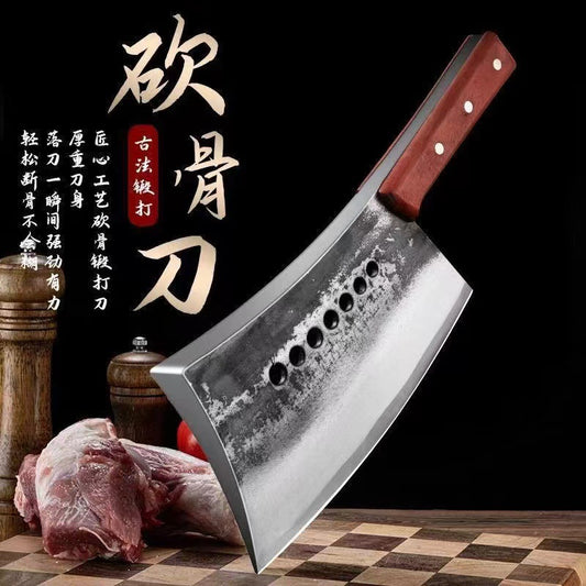 (OFERTA CALIENTE) Mannaia per ossa forgiata in acciaio ad alta durezza e alto tenore di manganese, mannaia per ossa per impieghi gravosi.