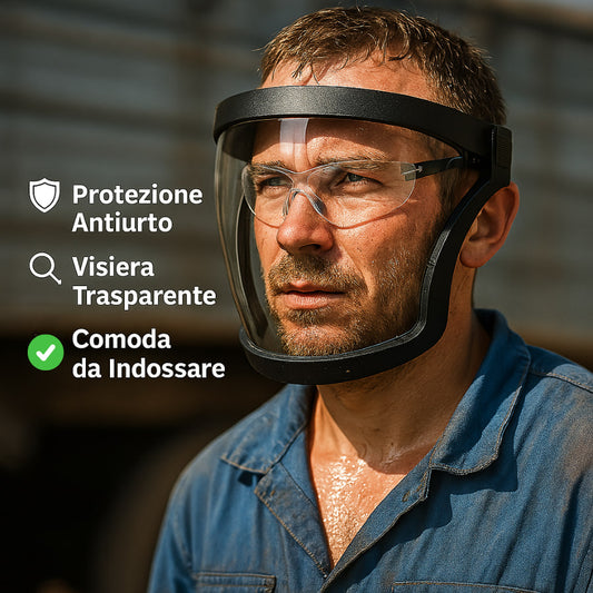 (SCONTO DEL 30%) La visiera protegge il viso dalle polveri sottili e dalla nebbia